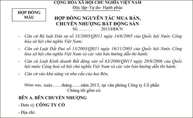 Những cái bẫy trong hợp đồng mua bán nhà đất